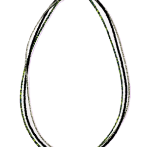Necklace-Purple, Green, Clear, Silver