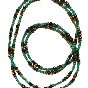 Necklace-Teal, Aqua, Silver, Copper